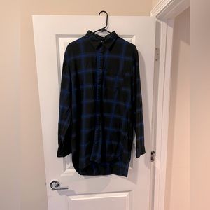 H&M Divided Long Fit Flannel Shirt